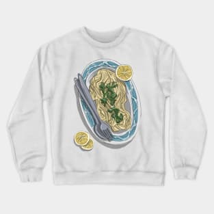 Herb tagliolini with lemon and pecorino Crewneck Sweatshirt